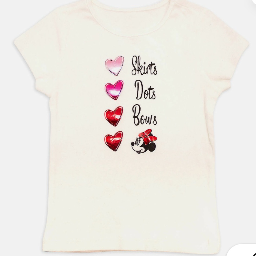Disney Tee with Minnie and Heart and Bows Graphics